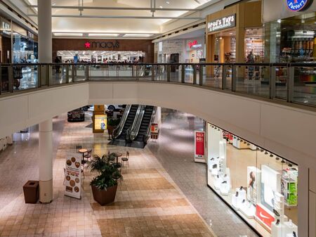 Henderson, JAN 14: Night interior view of the famous Galleria at Sunset shopping mall on JAN 14, 2020 at Henderson, Nevadaのeditorial素材