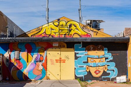 Las Vegas, Jan 11: Morning sunny view of the Art District on JAN 11, 2020 at Las Vegas, Nevadaのeditorial素材