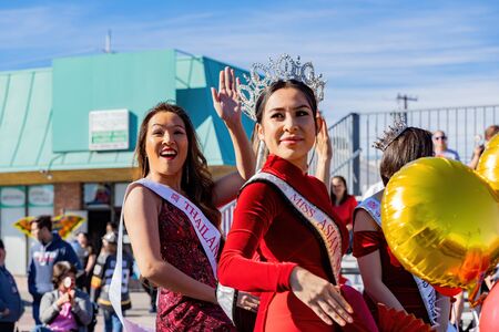 Las Vegas, JAN 25:  Morning sunny view of the Art District parade on JAN 25, 2020 at Las Vegas, Nevadaのeditorial素材