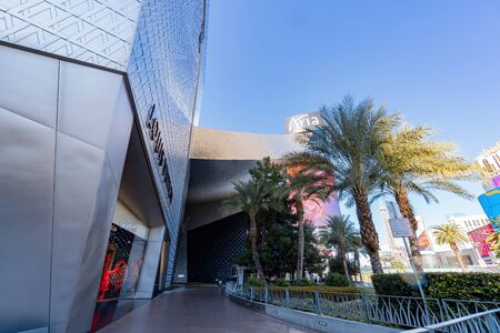 Las Vegas, Jan 11: Exterior view of the Aria Resort on JAN 11, 2020 at Las Vegas, Nevada