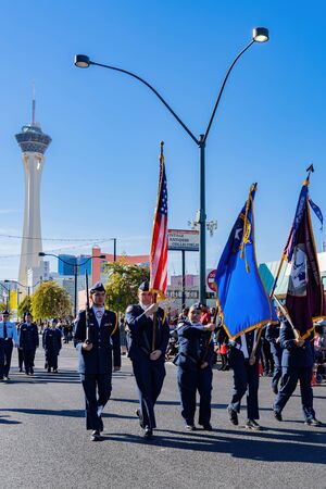 Las Vegas, JAN 25:  Morning sunny view of the Art District parade on JAN 25, 2020 at Las Vegas, Nevadaのeditorial素材