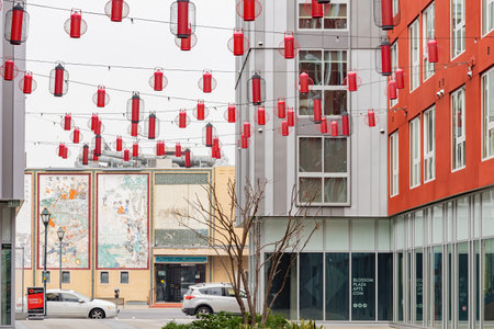 Los Angeles, Jan 16: Exterior view of the Blossom Plaza in Chinatown area on JAN 16, 2020 at Los...