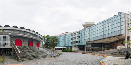 Taipei, NOV 5: Morning view of the Chung Mei Auditorium of Fu Jen Catholic University on NOV 5, 2019...