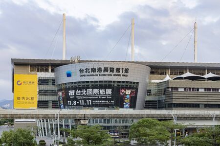 Taipei, NOV 6: Exterior view of the Nangang Exhibition Center on NOV 6, 2019 at Taipei, Taiwanのeditorial素材