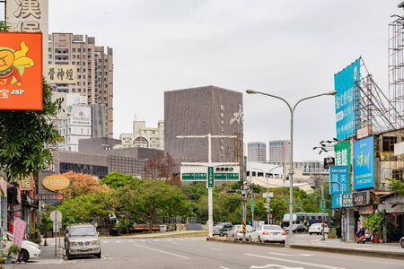 Taichung, NOV 3: Street view with the National Taiwan Museum of Fine Arts on NOV 3, 2019 at Taichung, Taiwanのeditorial素材