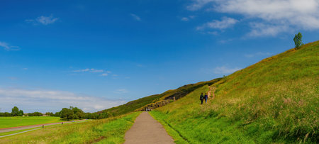 Beautiful natural landscape of Holyrood Park at Edinburgh