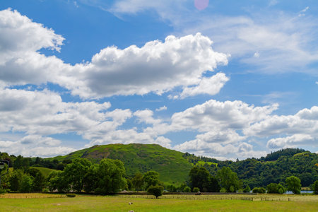 Beautiful nature landscape around Lake Windermere at Ambelside, United Kingdom