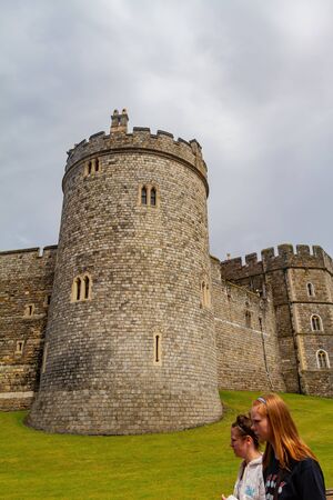 Windsor, JUL 17: Exterior view of The Windsor Castle on JUL 17, 2011 at Windsor, United Kingdomのeditorial素材