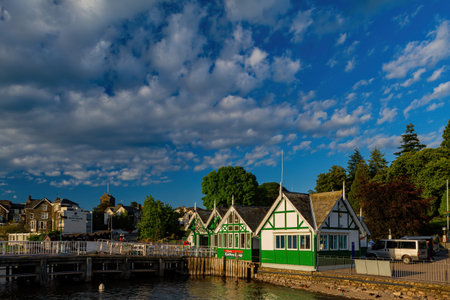 Ambelside, JUL 13: Morning view of the cityscape of Ambelside on JUL 13, 2011 at Ambelside, United...