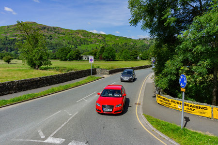 Ambelside, JUL 13: Beautiful nature landscape around Lake Windermere on JUL 13, 2011 at Ambelside,...