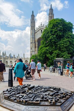Cambridge, JUL 10: Street view of the downtown on JUL 10, 2011 at Cambridge, United Kingdomのeditorial素材