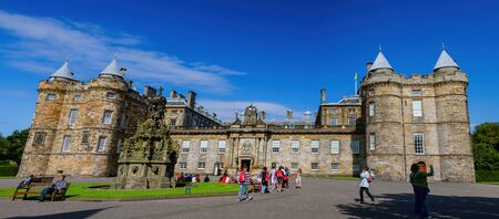 Edinburgh, JUL 11: Exterior view of The Palace of Holyroodhouse on JUL 11, 2011 at Edinburghのeditorial素材