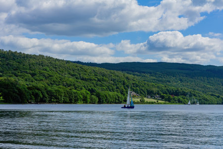 Beautiful nature landscape around Lake Windermere at Ambelside, United Kingdomのeditorial素材
