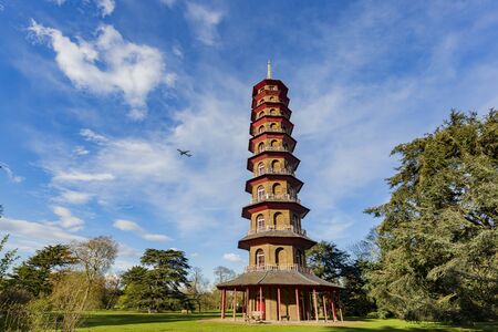 The beautiful Great Pagoda of the Kew Garden at Richmond, United Kingdomのeditorial素材