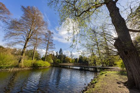 The beautiful natural landscape of the Kew Garden at Richmond, United Kingdomのeditorial素材