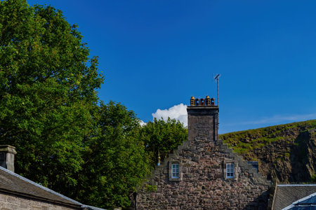 Exterior view of The Palace of Holyroodhouse at Edinburgh