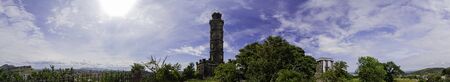 Nelson Monument of the Edinburgh downtown at Edinburghのeditorial素材