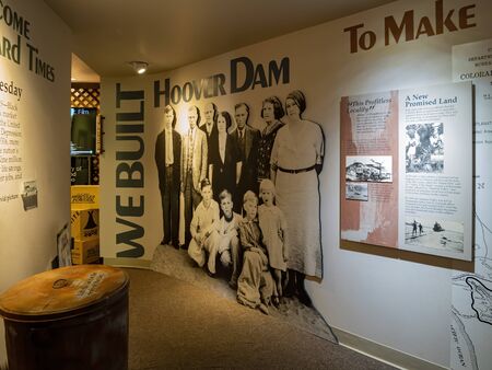 Boulder City, FEB 13: Interior view of the Boulder City-Hoover Dam Museum on FEB 13, 2020 at Boulder City, Nevadaのeditorial素材
