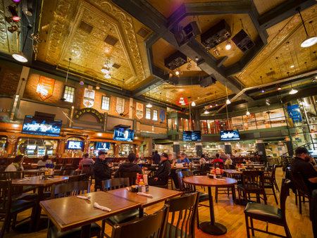 Las Vegas, FEB 14: Triple 7 brewery restaurant of the Main Street Station Casino Brewery Hotel on...