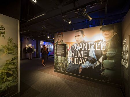 Las Vegas, FEB 14: Interior view of the Mob Museum on FEB 14, 2020 at Las Vegas, Nevadaのeditorial素材