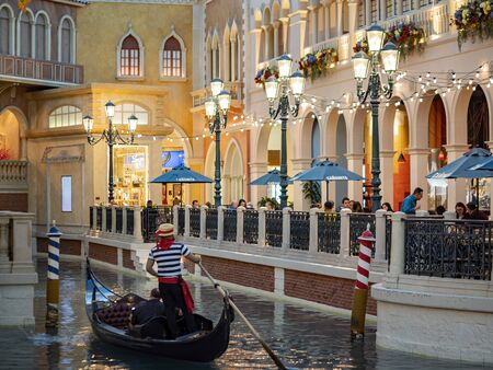 Las Vegas, FEB 12: Interior view of the Grand Canal Shoppes on FEB 12, 2020 at Las Vegas, Nevadaのeditorial素材