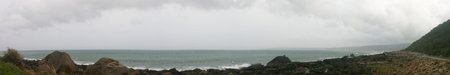 Storm view of the coast landscape of Kenting at Taiwan