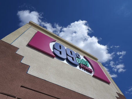 Las Vegas, MAR 1, 2020 - Exterior view of the 99 Cents Only Stores