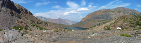 Sunny view of the Lee Vining Creek at California