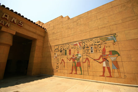 Los Angeles, AUG 11, 2009 - Exterior view of The Egyptian Theatre Hollywood