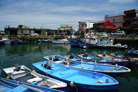 New Taipei City, JUN 11, 2005 - Marina of the Gongliao Districtのeditorial素材