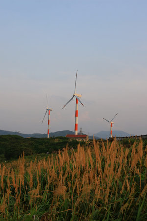 Windmill of the Shimen Wind Farm at Taiwan