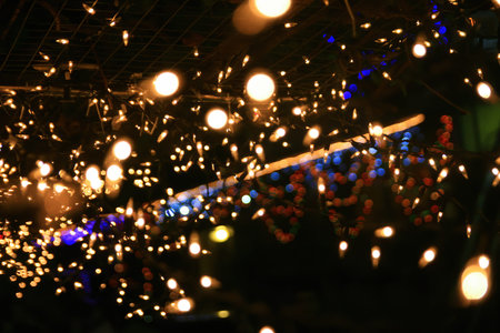 Christmas decoration of the famous Jiqin Christmas Alley at Taipei, Taiwan