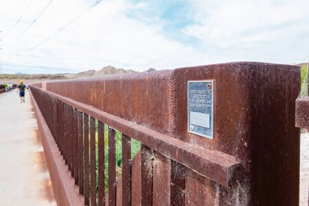Metal Continental Bridge over the Las Vegas Wash at Nevadaの写真素材