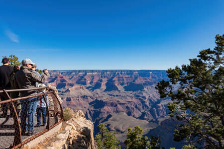 Arizona, MAY 24, 2020 - Beautiful landscape around the famous Mather Point of Grand Canyon National Parkのeditorial素材