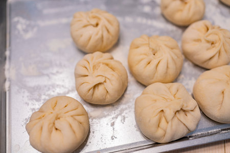 Close up shot of delicious homemade Shui Jian Bao at Las Vegas, Nevada