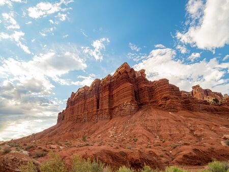 Beautiful landsacpe along the Scenic drive of Capitol Reef National Park at Utahの写真素材