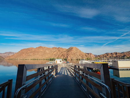 Sunny view of the beautiful landscape around Willow Beach at Arizona