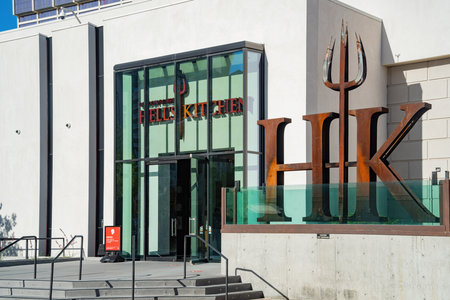 Las Vegas, JUN 30, 2020 -Exterior view of the Hell's Kitchen