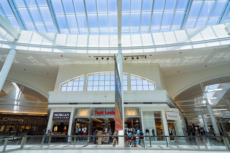 Las Vegas, JUL 14, 2020 - Interior view of the Galleria at Sunset