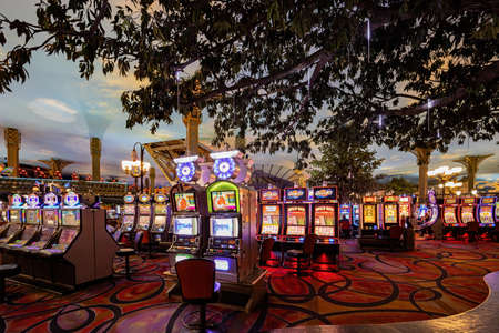 Las Vegas, AUG 2, 2020 - Interior view of the Paris Las Vegasのeditorial素材