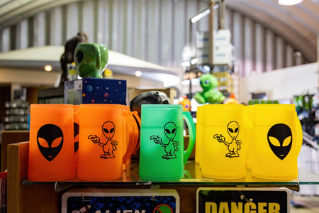 Nevada, AUG 9, 2020 - Interior view of the Alien Research Center