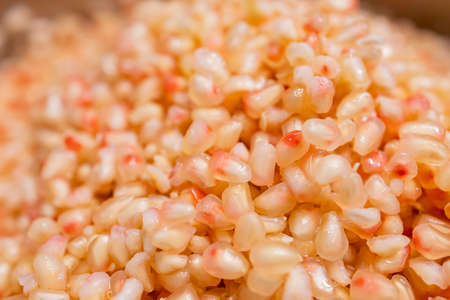Close up shot of fresh pomegranate seedsの写真素材