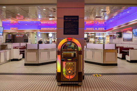 Las Vegas, SEP 15, 2020 - Interior view of a restaurant in Excalibur Hotel & Casino