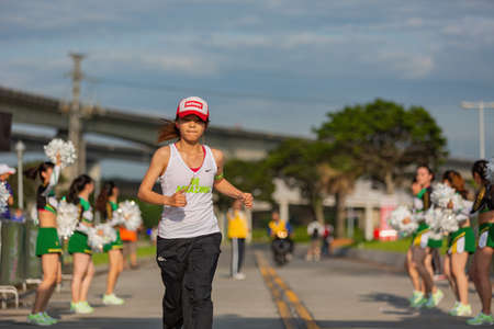 Taipei, APR 29, 2012 - Morning view of the Nike's Be Amazing 5K race eventのeditorial素材