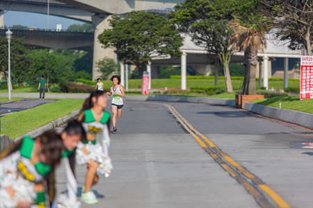 Taipei, APR 29, 2012 - Morning view of the Nike's Be Amazing 5K race eventのeditorial素材