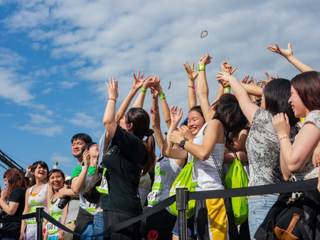 Taipei, APR 29, 2012 - Morning view of the Nike's Be Amazing 5K race eventのeditorial素材