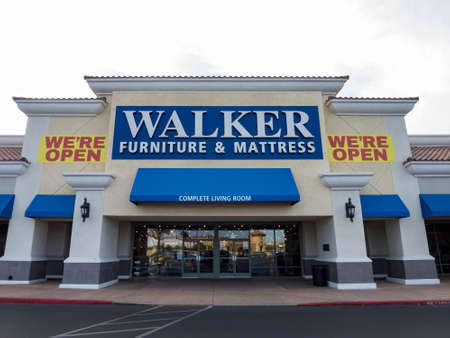Las Vegas, OCT 8, 2020 - Exterior view of the Walker Furniture & Mattressのeditorial素材