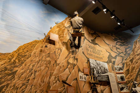 Boulder City, SEP 26, 2020 - Interior view of the Boulder City-Hoover Dam Museumのeditorial素材