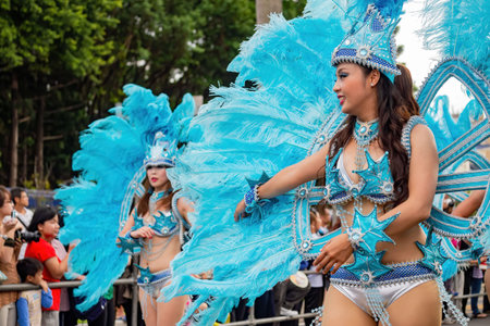 Taipei, OCT 18, 2013 - Rio Carnival Style Dream Parade at Taiwan