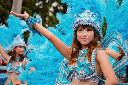 Taipei, OCT 18, 2013 - Rio Carnival Style Dream Parade at Taiwan